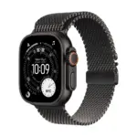 Apple Watch Ultra 3 GPS + Cellular 49mm Black Titanium Case with Black Titanium Milanese Loop - Medium - Image 2