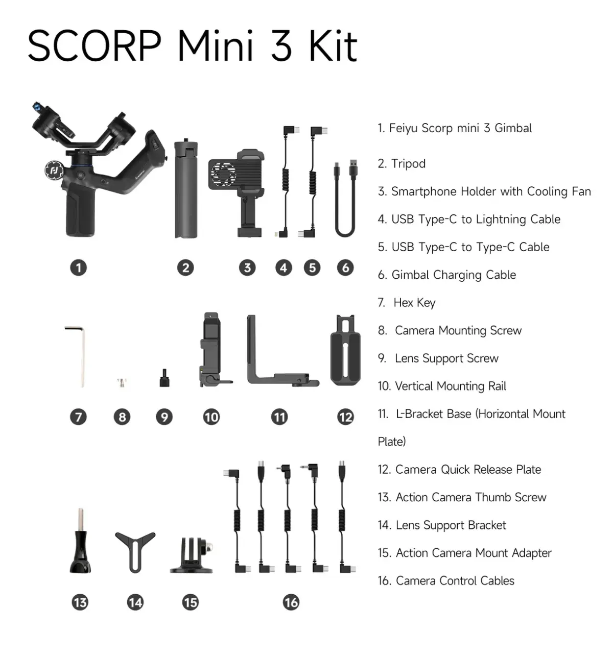 Feiyu SCORP Mini 3 Kit (All-in-One) Skip to the end of the images gallery - Image 6