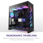 Nzxt H9 Flow Rgb (2025) Dual-chamber Mid Tower Case With Rgb Fans - Black