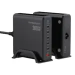 ⁦شاحن مكتبي ذكي Powerology Volt-x GaN بقوة 300W - أسود⁩ - الصورة ⁦2⁩