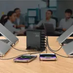 ⁦شاحن مكتبي ذكي Powerology Volt-x GaN بقوة 300W - أسود⁩ - الصورة ⁦3⁩