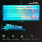 SteelSeries Apex 3 TKL RGB Gaming Keyboard - Aqua (US Layout) - Image 3