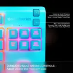 SteelSeries Apex 3 TKL RGB Gaming Keyboard - Aqua (US Layout) - Image 6