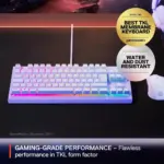 ⁦لوحة مفاتيح الألعاب SteelSeries Apex 3 TKL RGB - لون لافندر (تخطيط أمريكي)⁩ - الصورة ⁦2⁩