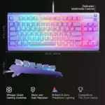 ⁦لوحة مفاتيح الألعاب SteelSeries Apex 3 TKL RGB - لون لافندر (تخطيط أمريكي)⁩ - الصورة ⁦3⁩