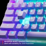 ⁦لوحة مفاتيح الألعاب SteelSeries Apex 3 TKL RGB - لون لافندر (تخطيط أمريكي)⁩ - الصورة ⁦5⁩