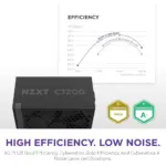 ⁦مزود طاقة إن زد إكس تي 1200W ATX 3.1 80Plus Gold معياري بالكامل منخفض الضوضاء - أسود⁩ - الصورة ⁦5⁩