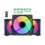 Sharx Infinity 3-in-1 Pack With Remote ARGB Fan - Black - Image 2