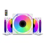 Sharx Infinity 3-in-1 Pack With Remote ARGB Fan - White - Image 2