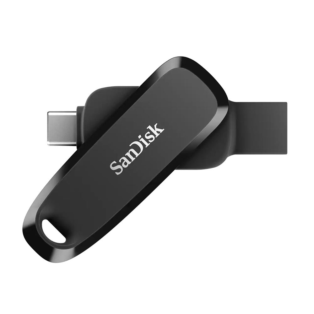 sx1945 سانديسك فون درايف نوع - C/نوع A - 64GB (أسود) - الصورة 1