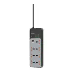 Porodo 3000W | 7AC Universal Power Strip with 6 USB Ports (4C + 2A) - Gray