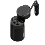 محول طاقة السيارة العالمي بقوة 200 واط من باورولوجي مع شاشة عرض LED للجهد