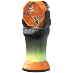 Porodo Freshpulse Portable Misting Fan - Orange & Black - Image 2