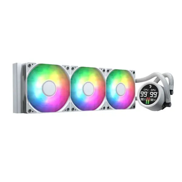 AEROCOOL Abyss L360R Digi Liquid Cooler - White