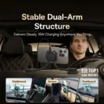 ⁦حامل سيارة مغناطيسي لاسلكي من بيزس برايمتريب C03spro⁩ - الصورة ⁦3⁩