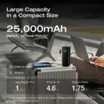EcoFlow RAPID Power Bank (25,000mAh, 170W, 100W Built-In and Retractable Cables) - Silver - Image 4
