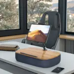 حامل مكتبي جامفيتي إرغو 360 برو القابل للتعديل من الألومنيوم والخشب لجهاز آيباد والأجهزة اللوحية