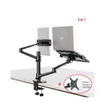 Gamvity Height Adjustable Universal Tablet and Laptop Mount Monitor Stand Arm OL-3T - Black