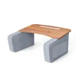 Gamvity Lap Desk Fs-22 - Blue + Hickory Wood