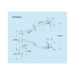 Gamvity OL-10T Full-Motion Triple Mount – Dual 17–32" Monitors + 12–17" Laptop Arm - Image 2