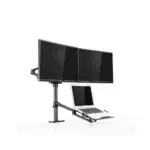 Gamvity OL-10T Full-Motion Triple Mount – Dual 17–32" Monitors + 12–17" Laptop Arm - Image 3