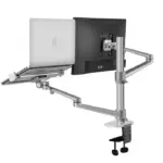 Gamvity OLL-3L Aluminum 2 in 1 Monitor Arm, Laptop Stand 17" - 27", Each Arm upto 6 KG - Silver - Image 4