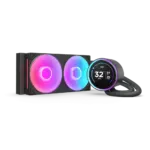 NZXT Kraken Elite 240 RGB - 240mm (2x120mm) AIO With 2.72 IPS LCD Liquid Cooler - Black