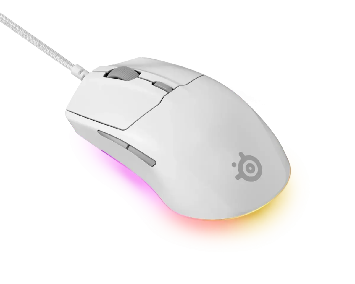 SteelSeries Rival 3 Gen 2 Wired Gaming Mouse - White US - Image 2