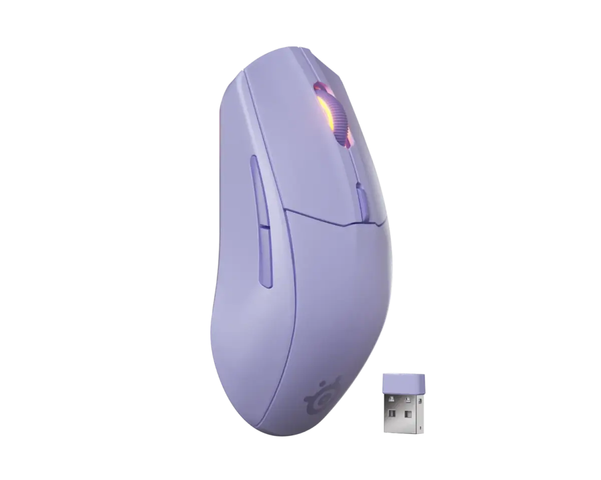 SteelSeries Rival 3 Wireless Gen 2 Gaming Mouse - Lavender US - Image 3