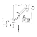 Gamvity Dm09-01 Monitor Stand 13-32 Inch - White - Image 2