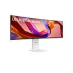 Lg 49" Ultrawide 144hz, 1ms, Dual Qhd Nano Ips Curved Monitor - White - Image 2