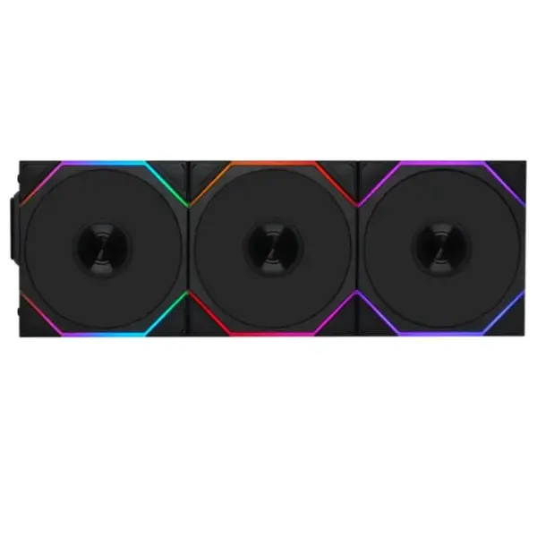LIAN LI UNI FAN TL-LCD Wireless 120mm ARGB Case Fans with 1.6” LCD Screen (3 Pack) - Black