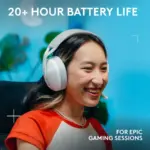 Logitech - G321 LIGHTSPEED Wireless Over-the-Ear Bluetooth Gaming Headset for Windows, PS4, PS5, Nintendo Switch, Mobile - White - Image 5