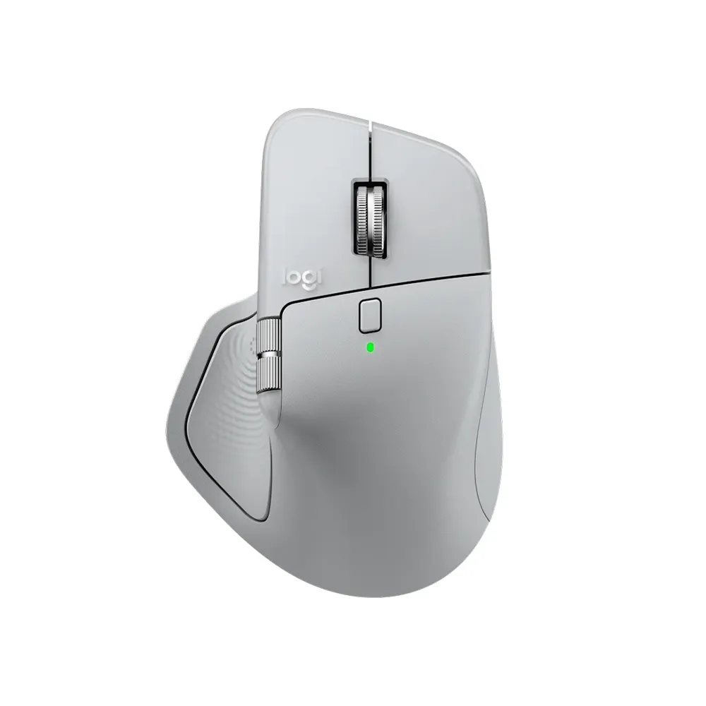logitech-mx-master-4-wireless-mouse-pale-gray-precision-speed-haptic-control ماوس لوجيتك MX Master 4 اللاسلكي – رمادي باهت (دقة، سرعة وتحكم لمسي)<br/> - الصورة 1