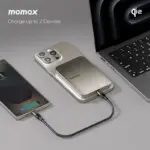 Momax 1-Power Q.Pass Qi2 Magnetic Wireless Power Bank 5000mAh - Black - Image 7