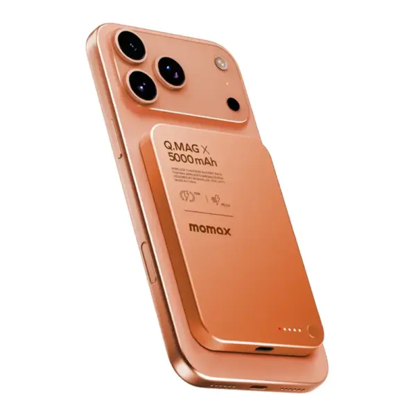 Momax Q.Mag X Magnetic Wireless Power Bank 5000mAh - Gen 2 (Orange)