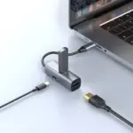 Powerology PWJT424BK Mini Aluminum USB-C Hub, with 100W Power Supply - Image 4