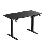 Gamvity Height-Adjustable Metal Modern Office/Gaming Desk 1400*600 - Carbon Fiber Black - Image 2