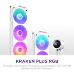 NZXT Kraken 360 RGB V2 360mm AIO Liquid Cooler - White - Image 4