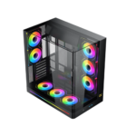⁦XIGMATEK PANO II ARGB Gaming Mid-Tower Gaming PC Case – Black-ar⁩ - الصورة ⁦2⁩