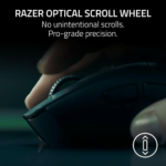 ⁦ماوس الألعاب Razer DeathAdder V4 Pro – بدقة 45,000 DPI، وسرعة 900 IPS، ومفاتيح بصرية من الجيل الرابع، ومعدل استجابة 8,000 هرتز، و6 أزرار (أبيض)⁩ - الصورة ⁦5⁩