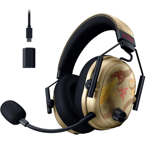 سماعة الألعاب اللاسلكية Razer BlackShark V3 Pro المزودة بخاصية إلغاء الضوضاء النشط (ANC) للكمبيوتر - إصدار Counter-Strike 2