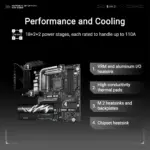⁦لوحة أم Asus ROG Crosshair X870E Dark Hero دي دي آر 5 - أسود⁩ - الصورة ⁦4⁩