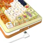 Redragon Fleckact Pro Art  3modes Connections With Lcd Screen Gasket Mounted Mechanical Keyboard - Image 4