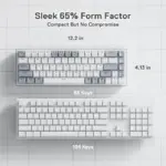 Redragon CASTOR K631 Grey 65% Wired RGB Gaming Keyboard - Image 2
