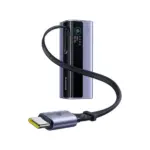 Baseus EnerGeek GR11 Power Bank 10000mAh 100W with Retractable Cable – Grey