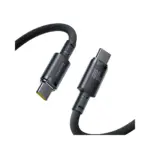 BASEUS NEW BRAIDED FAST CHARGING CABLE USB-C TO USB-C 100W 2M - BLACK