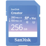 SANDISK CREATOR SD UHS-II CARD 256GB READ SPEEDS UP TO 280M WRITE
