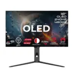 شاشة الألعاب GAMEON X Series مقاس 32 بوصة OLED ثنائية الوضع (Dual Switch) بدقة 4K UHD وتردد 240 هرتز / FHD بتردد 480 هرتز، وزمن استجابة 0.03 مللي ثانية، ومنفذ HDMI 2.1 (تدعم PS5) - أسود