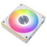 ⁦مراوح كيس Lian Li Uni Fan Cl لاسلكية (Reverse) مقاس 120 ملم ARGB مع وحدة تحكم - ابيض (3 قطع)⁩ - الصورة ⁦2⁩